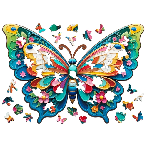 Puzzle Drewniane MOTYL 225 ELEMENTÓW